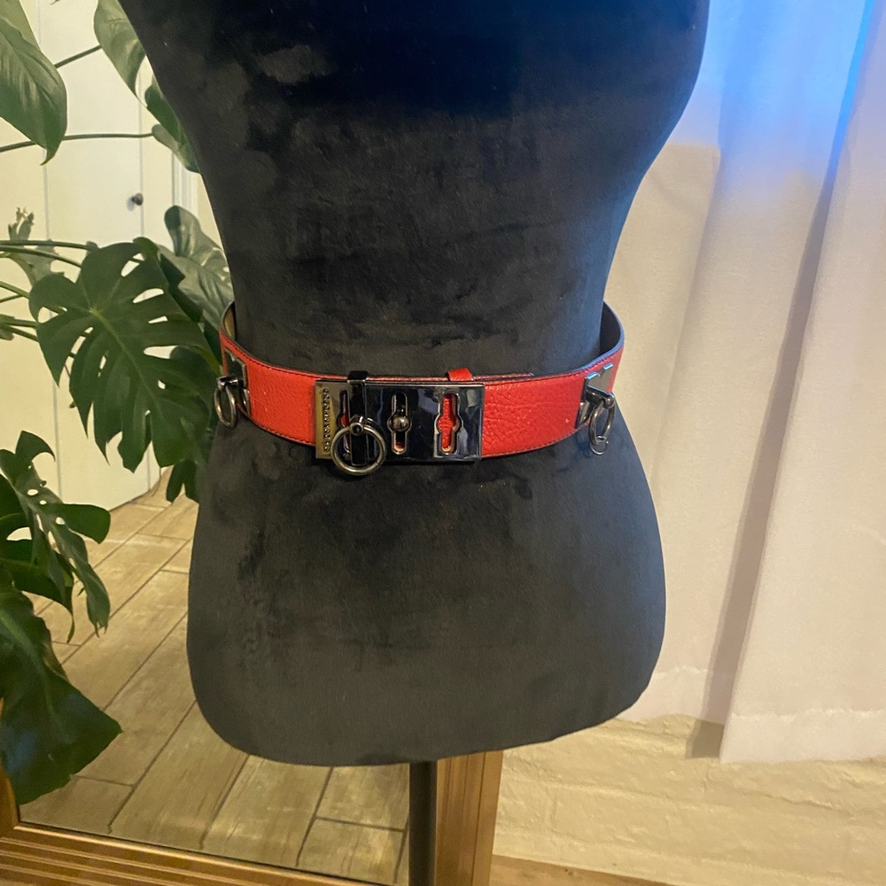Red waist belt